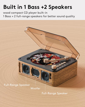 CARONSORT wood grain close-up highlighting wooden cabinet for warmer sound