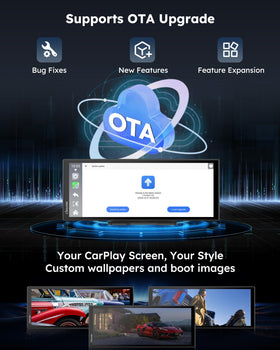Carpuride 11-inch CarPlay screen OTA updates keeping features fresh.