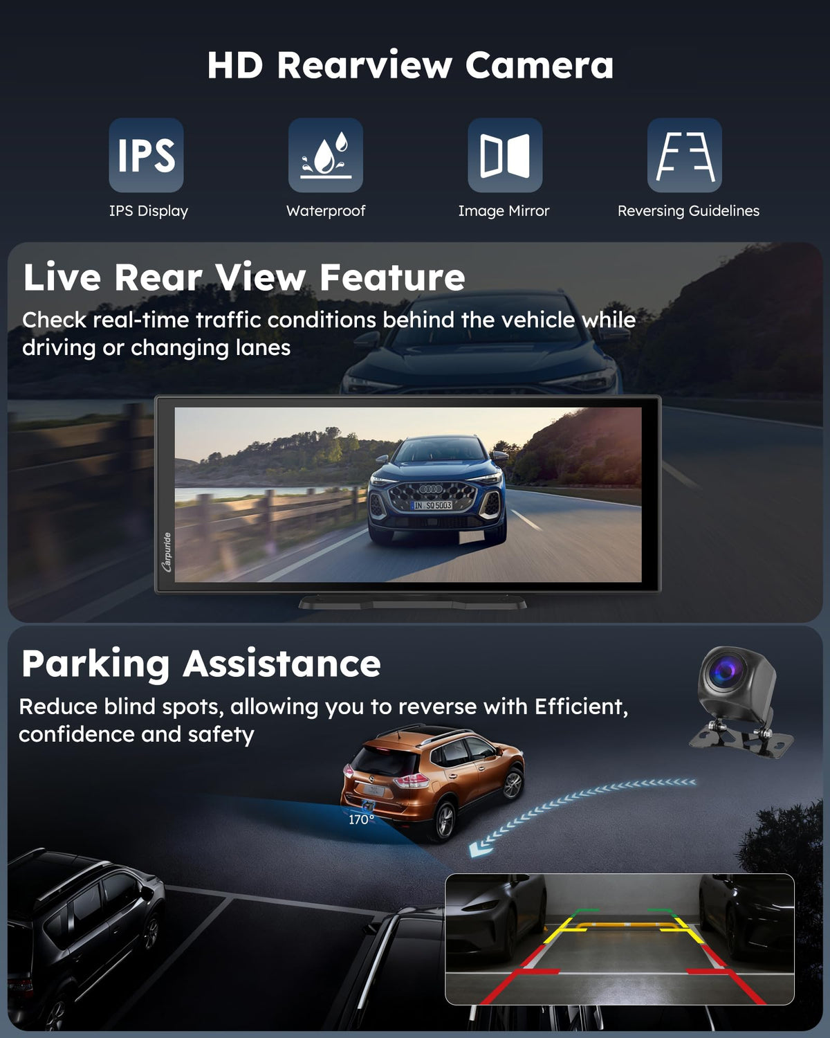 Carpuride 11-inch CarPlay screen voice-control navigation for hands-free driving.