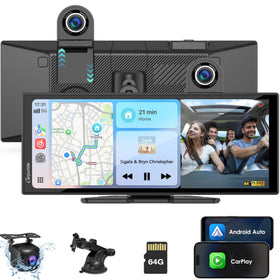 Carpuride 4K dashcam front camera captures clear road moments on every trip.
