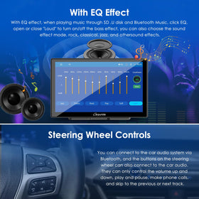 Carpuride 9-inch Anti-glare touchscreen reduces reflections while driving