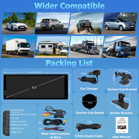 5V 2.5A USB-C power for wide vehicle compatibility