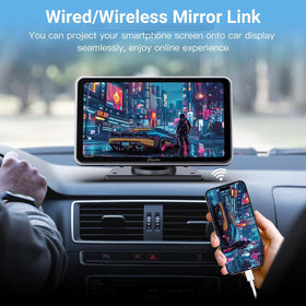 Carpuride anti-glare 7-inch touchscreen for crisp visibility in bright light.