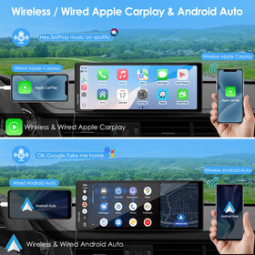 Carpuride Apple CarPlay wireless on-screen display for navigation and calls