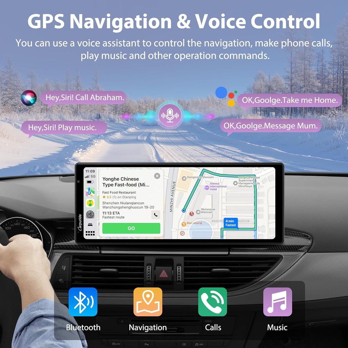 Carpuride mirror link and multiple audio outputs offer flexible listening.