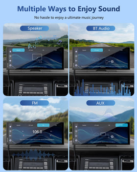 Carpuride phone mirroring link streams videos and apps to the big screen.