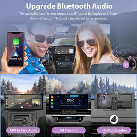 Carpuride real-time GPS navigation on a bright 10.26-inch display.