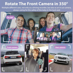 Carpuride reverse-view display pairs front and rear views for safer parking.