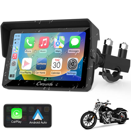 Carpuride W502 5-inch display for clear navigation on the road.