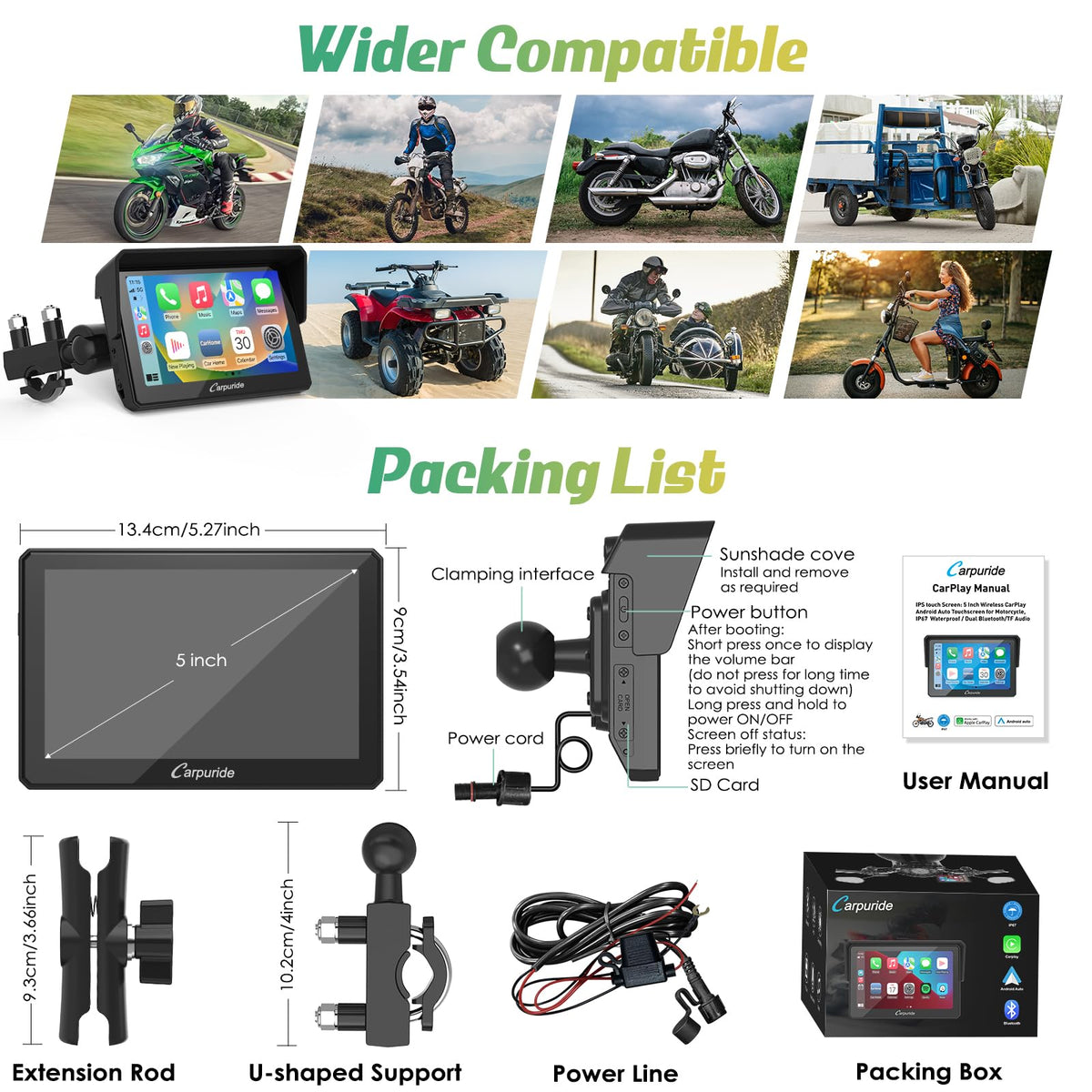 Carpuride W502 rugged performance across a wide temperature range