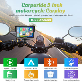 Carpuride W502 wireless CarPlay view with maps and calls on the go.