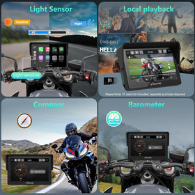 Carpuride W502BS dual Bluetooth for helmet audio and calls