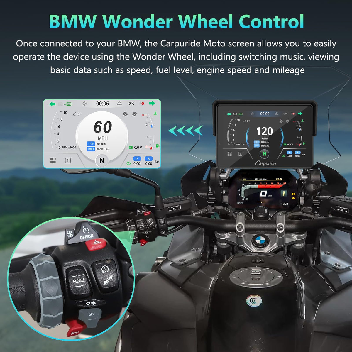 Carpuride W502BS plug-and-play BMW 4-pin setup
