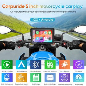 Carpuride W502PRO dual Bluetooth for helmet audio and rider safety.