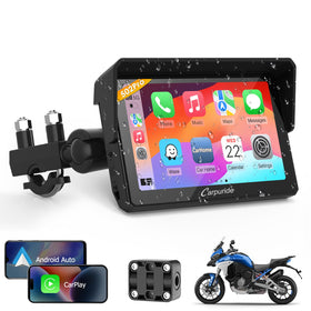 Carpuride W502PRO wireless CarPlay and Android Auto for motorcycle navigation.