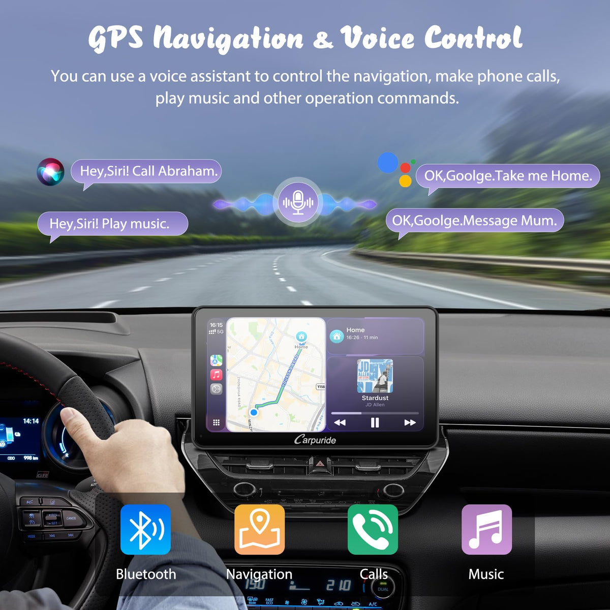 Carpuride W701 Pro dual Bluetooth for clear hands-free calls in car