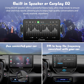 Carpuride W701 Pro Siri voice control with built-in mic for hands-free use