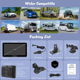 Carpuride W701 Pro universal 12-24V power and USB compatibility