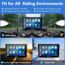 Compass and barometer help riders understand terrain and altitude in real time.