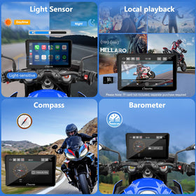 7-inch IPS touchscreen with bright display suits day and night rides.