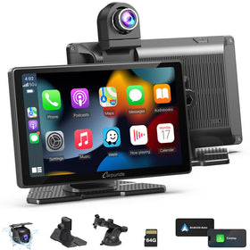 Carpuride W703 front camera 4K view for crisp daytime driving footage.