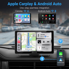 Carpuride W703 350° rotatable front camera for flexible interior view.