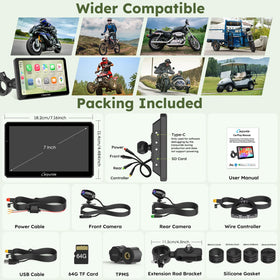 Carpuride W712DT wired controller for quick on-handlebar control