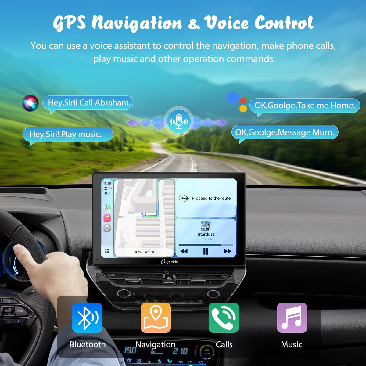 W901 Pro Bluetooth audio connects to car speakers for clear wireless listening.