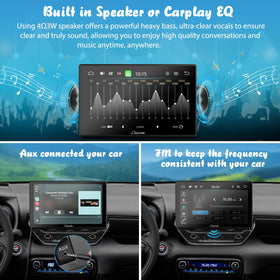 Carpuride real-time maps on CarPlay screen provide clearer navigation.