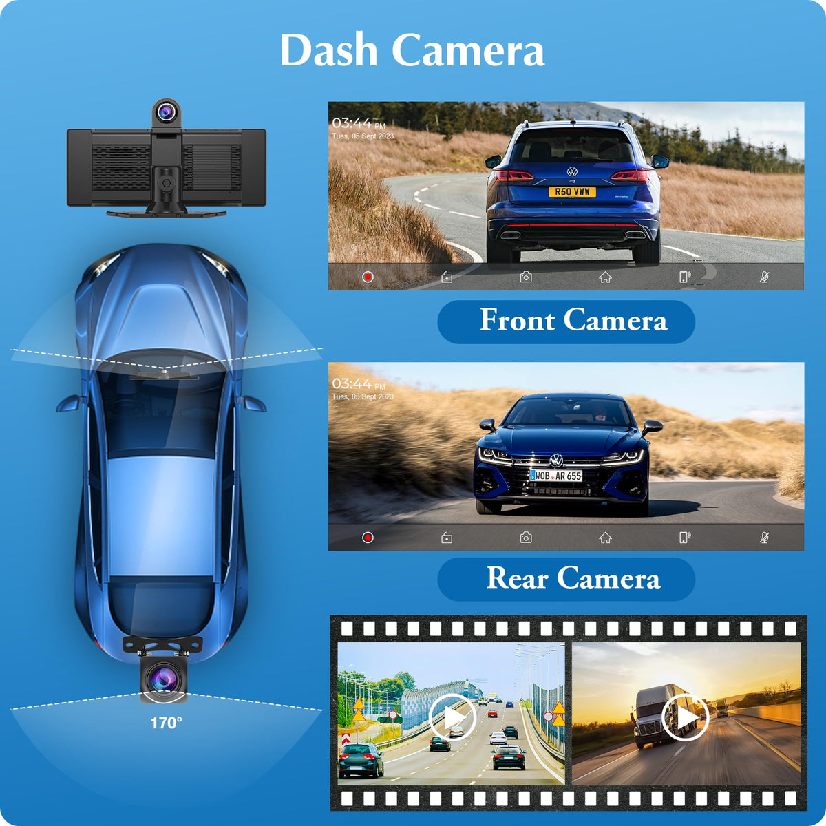 Carpuride W903 loop recording with 64GB card for continuous dash cam footage