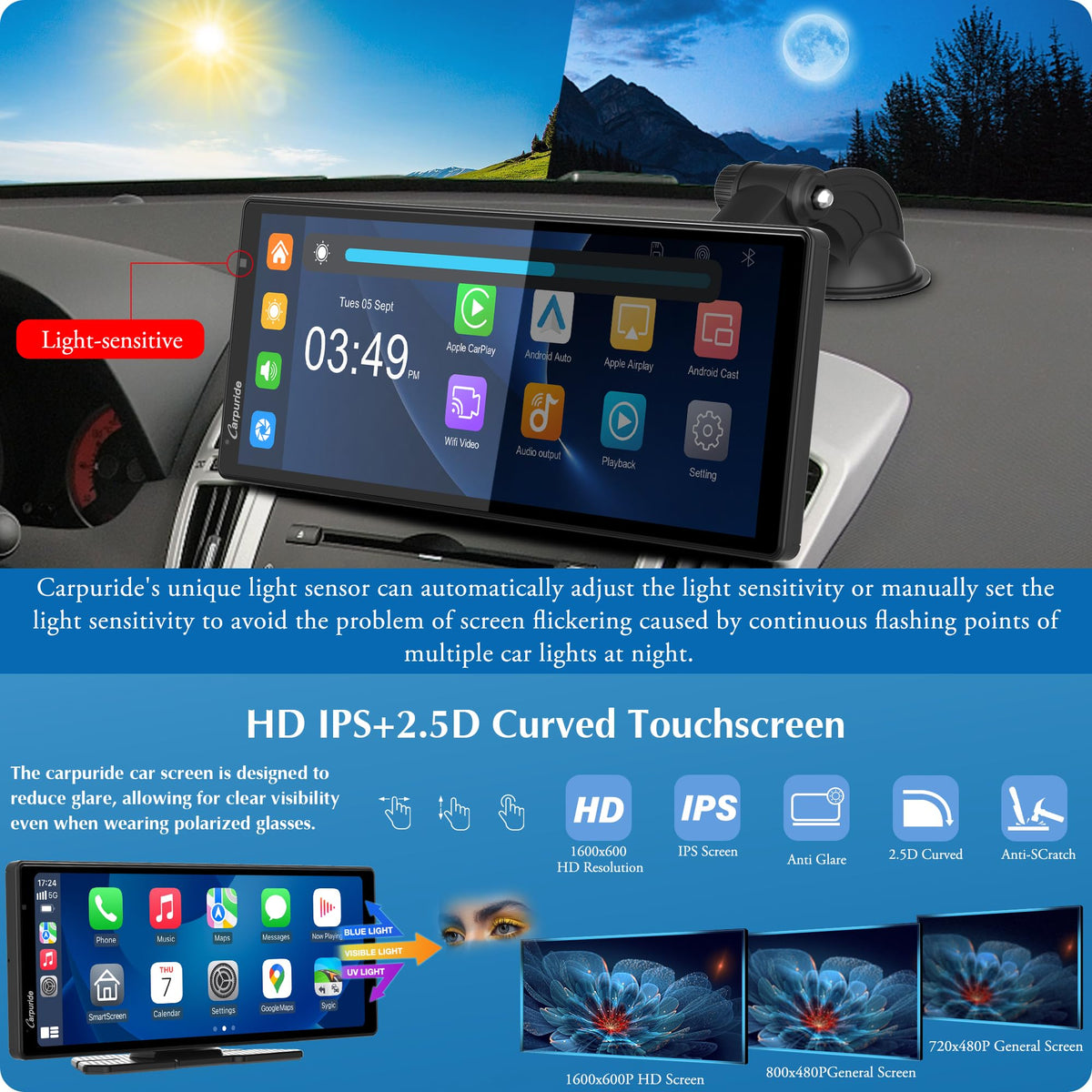 Carpuride W903 wireless mirrorlink streams phone content to the screen