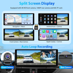 Carpuride W903S 170-degree wide-angle captures passenger area and cabin