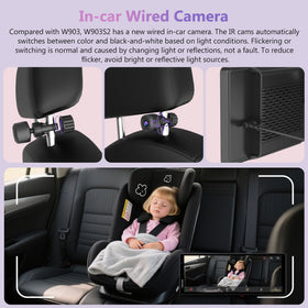 Carpuride W903S3 interior infrared camera provides clear cabin views in low light