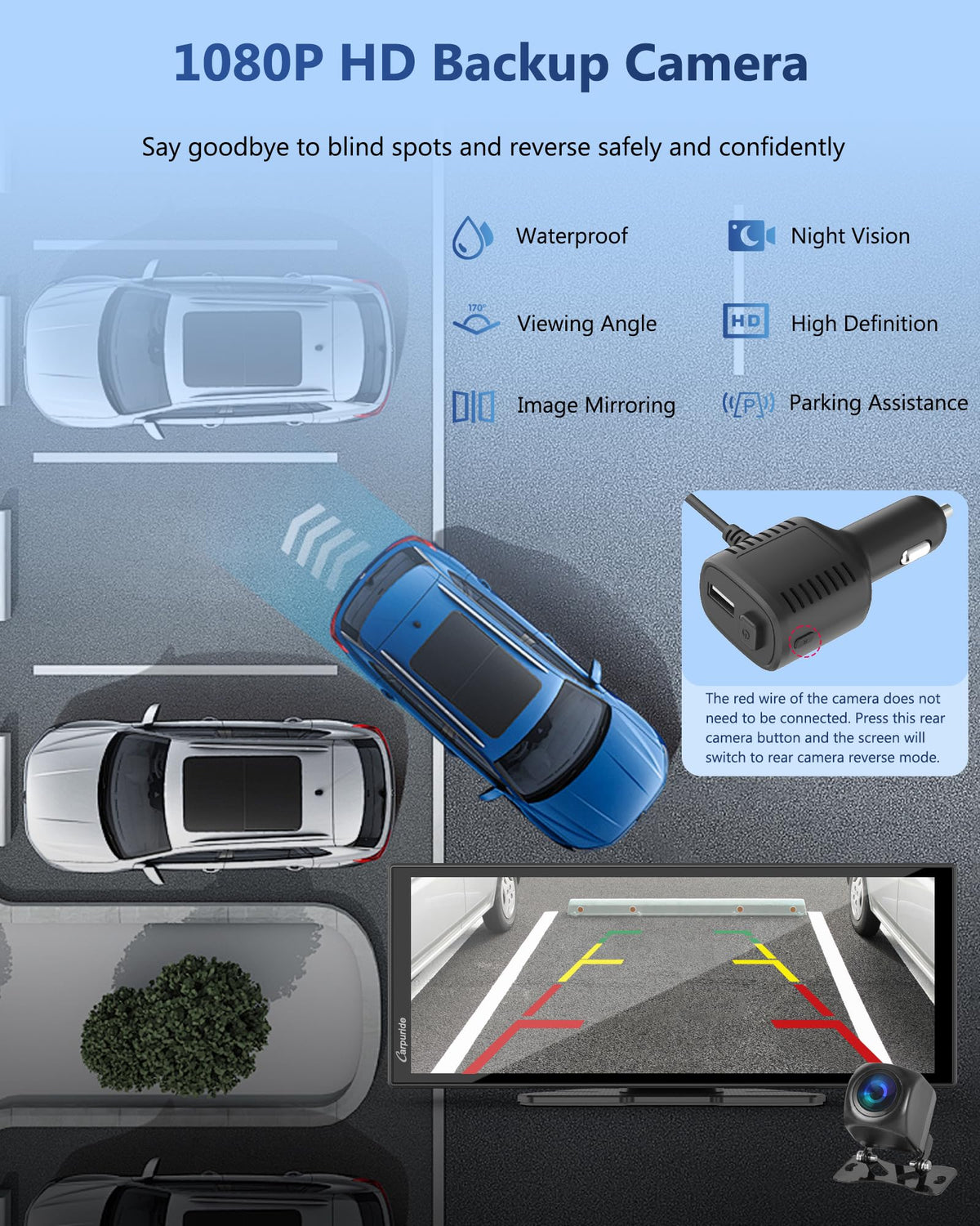 Carpuride wireless CarPlay & Android Auto keeps your phone synced safely.
