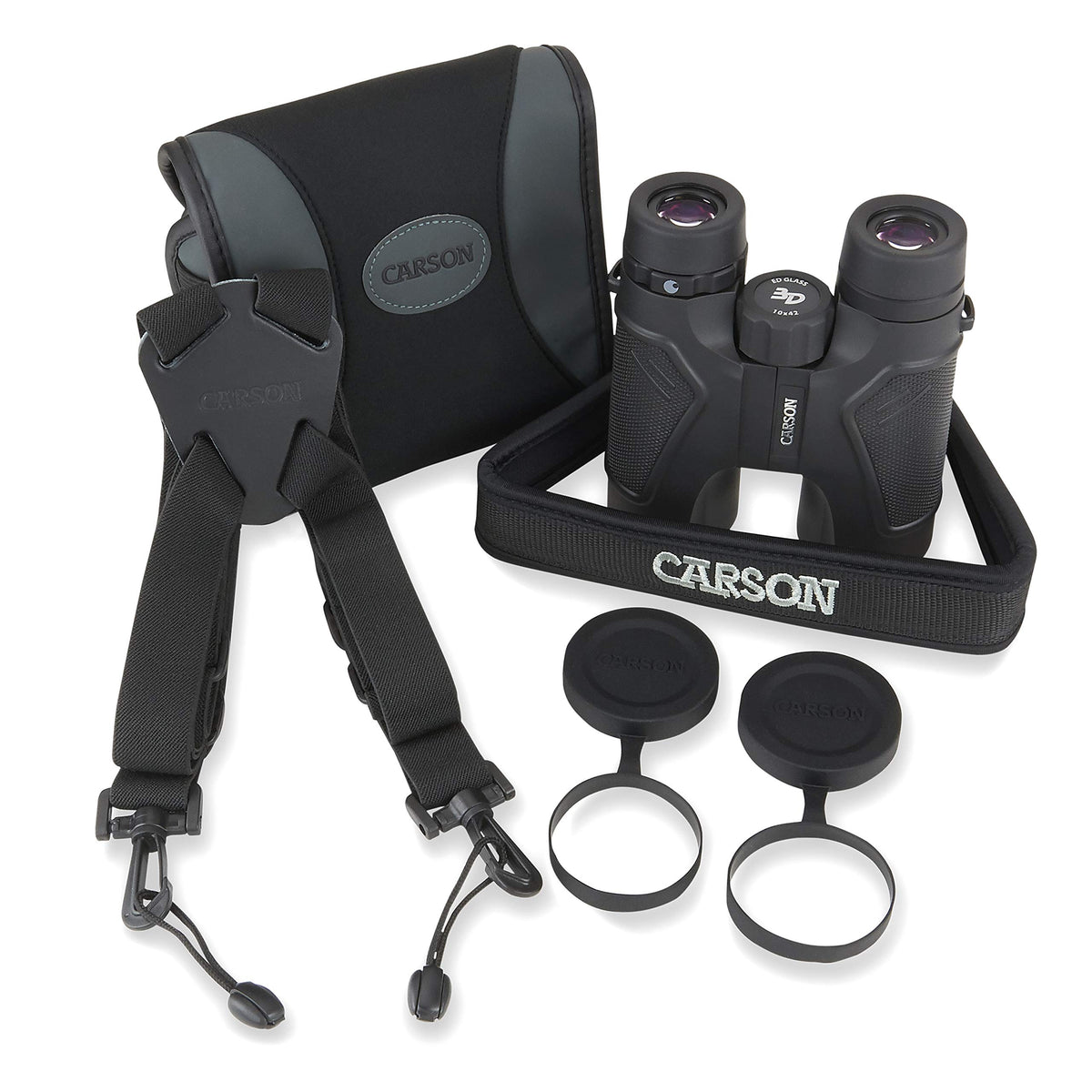 Carson 3D ED 10x42 binoculars waterproof and fog-proof for challenging outdoor conditions