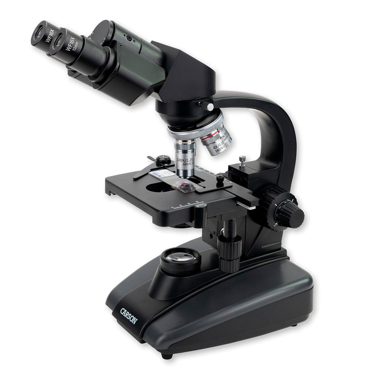 Carson Advanced binocular head enables versatile viewing with precise observations.