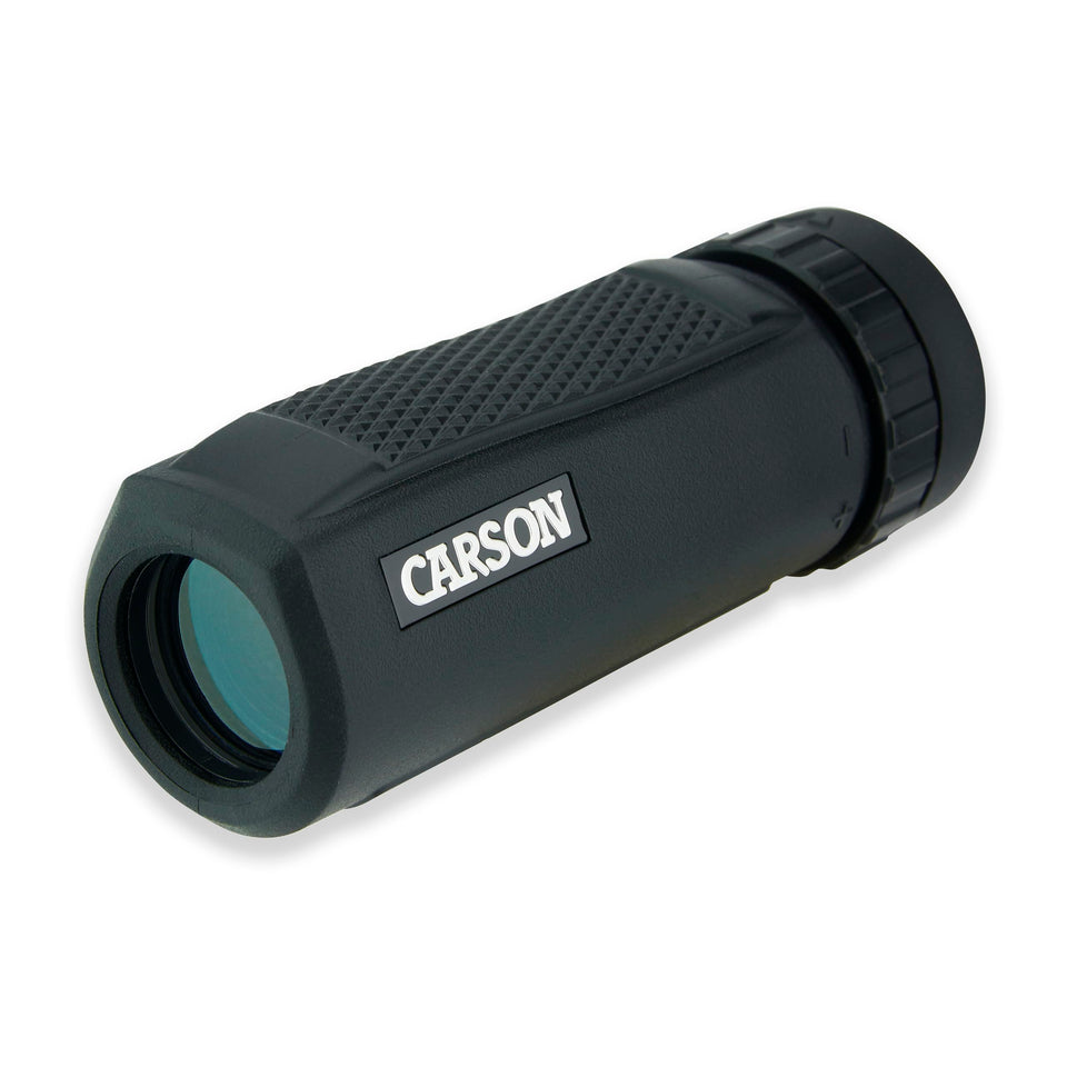 Carson BlackWave front view showing compact waterproof body and easy-grip benefits