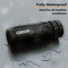 Carson BlackWave rugged textured housing close shot for secure outdoor grip