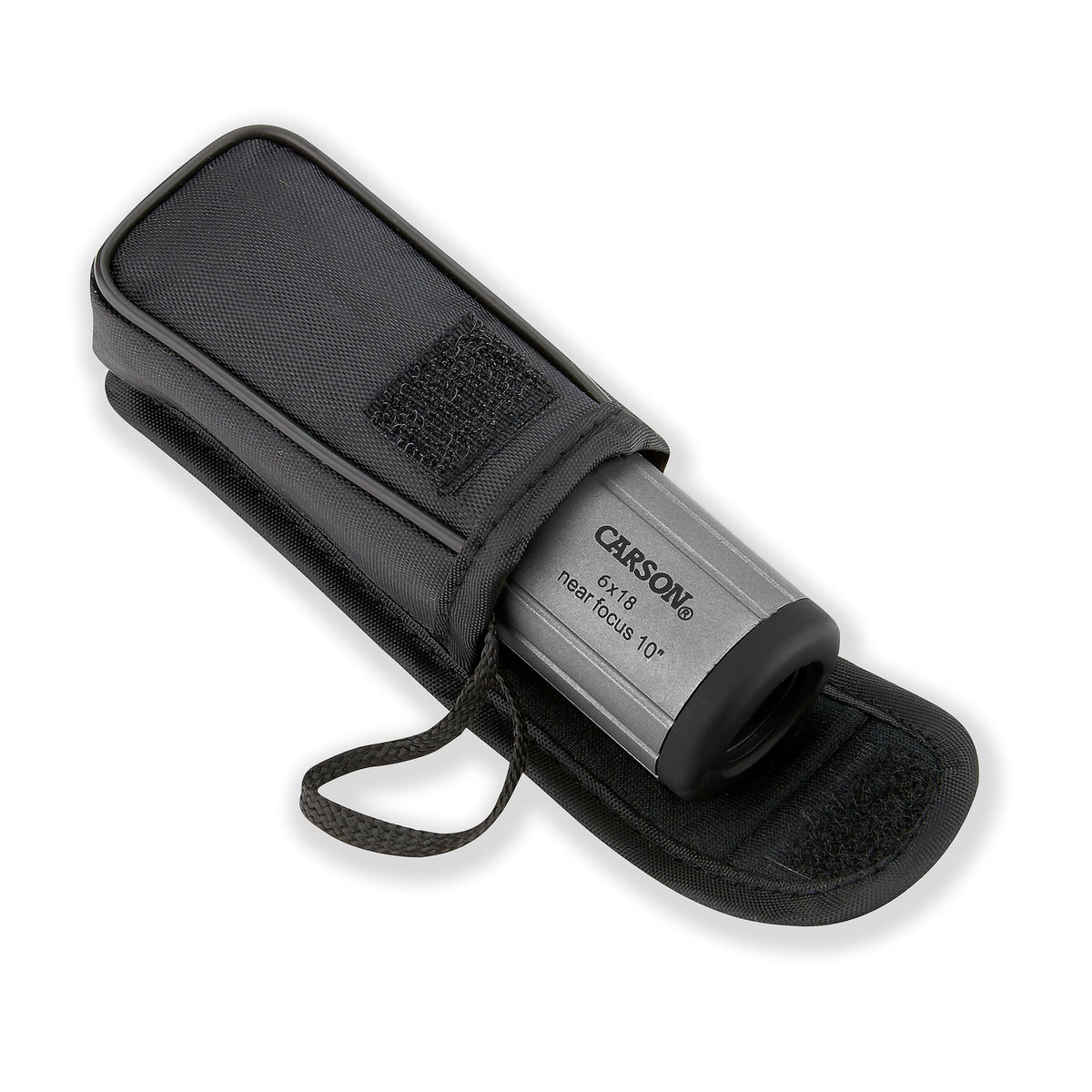 Carson CloseUp compact design held in hand for travel use