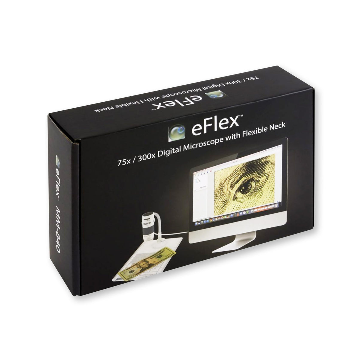 Carson eFlex capturing a specimen displayed on a computer screen for easy viewing