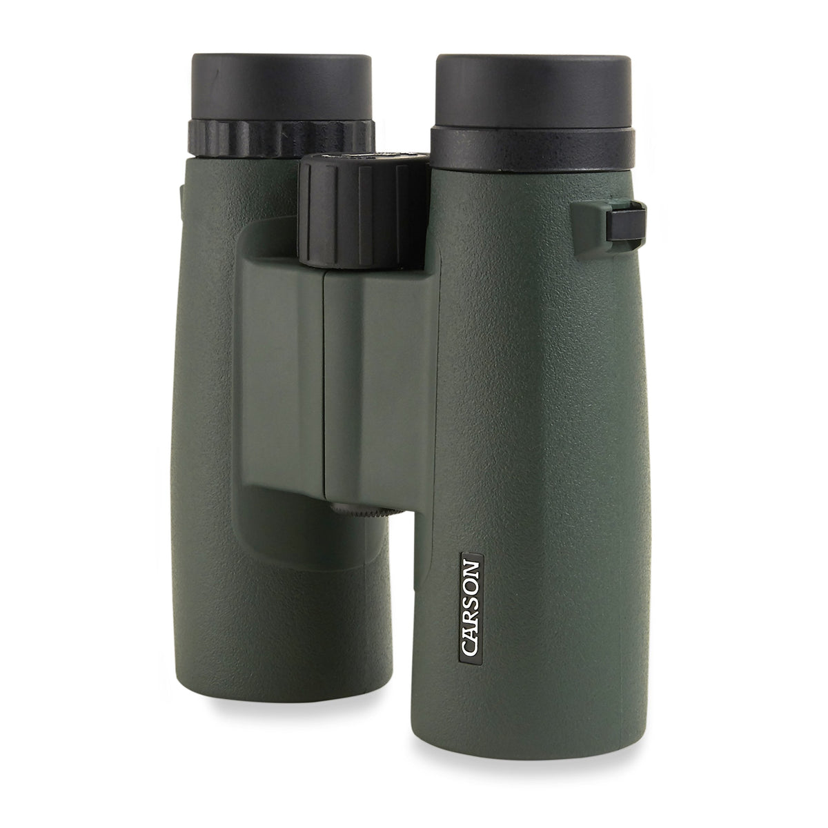 Carson JR Series 8x42 binoculars side view highlighting ergonomic grip