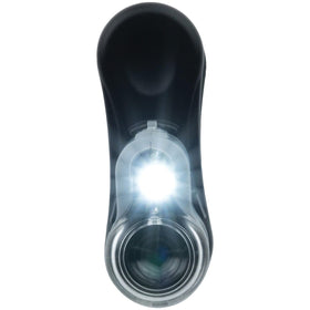 Carson MicroMini built-in LED and UV flashlight illuminate details.