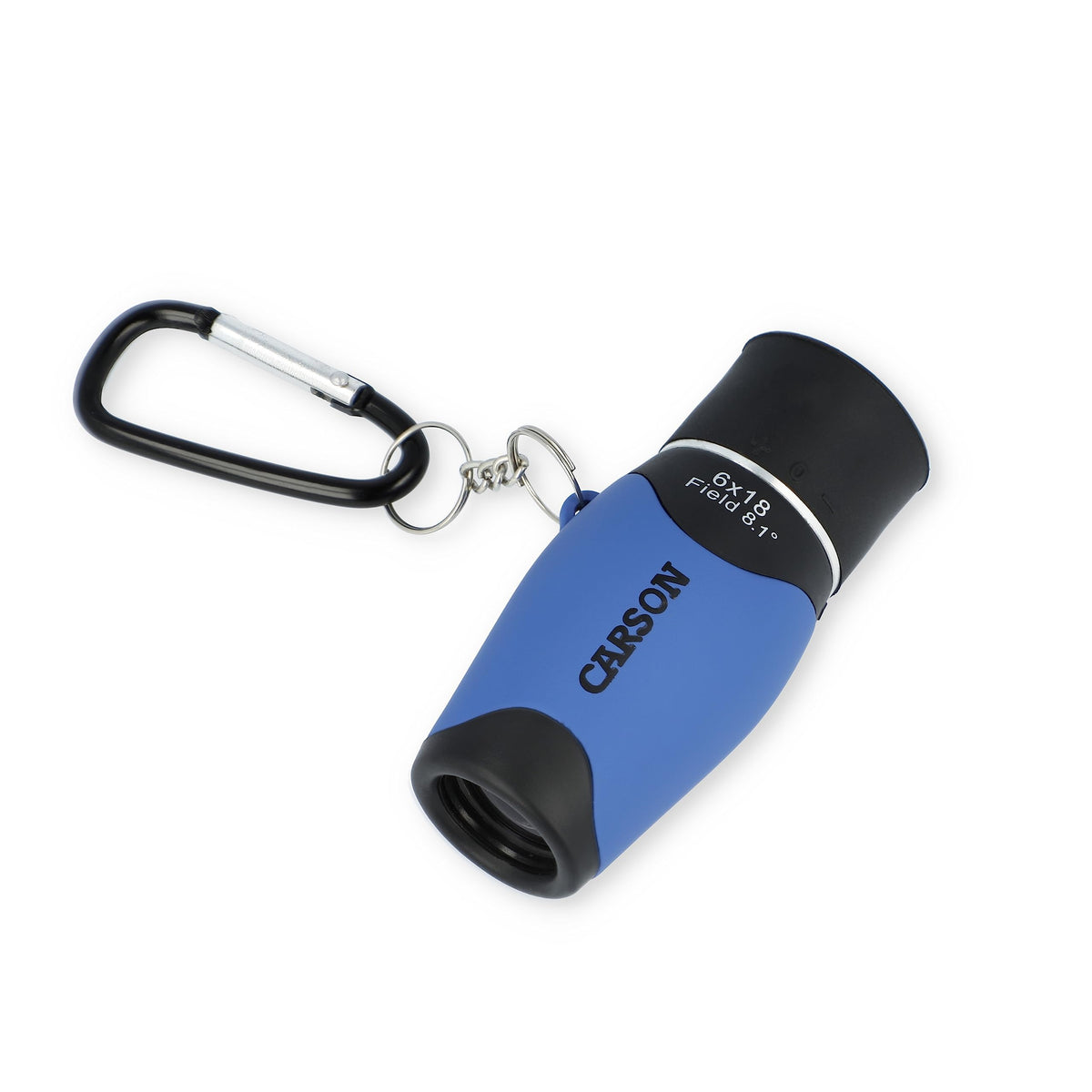 Carson MiniMight carabiner clip attachment for easy gear-ready carrying.