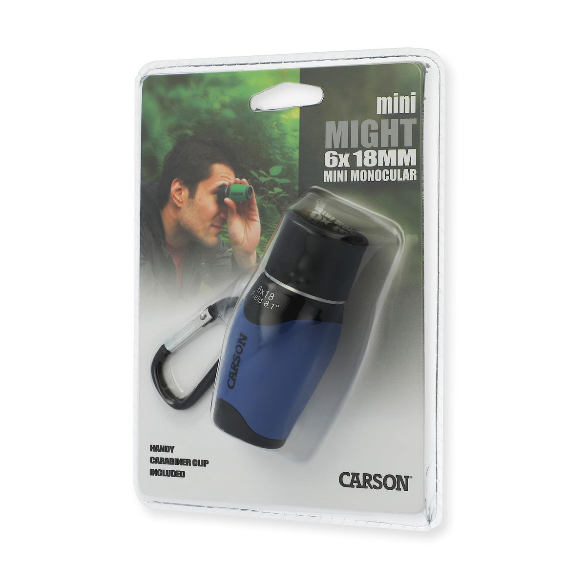 Carson MiniMight soft pouch and lens cloth protect and clean on the go.