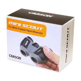 Carson MiniScout with soft pouch wrist strap and lens cloth for protected carry