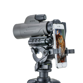 Carson MonoPix kit with monocular attached to phone for digiscoping on the go.