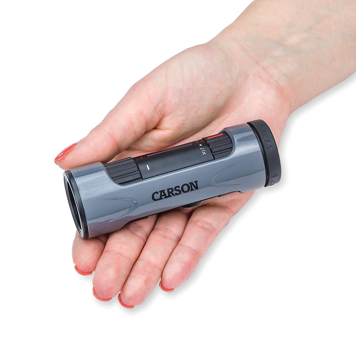 Carson optics close-up of lens and coatings for brighter, clearer viewing benefit