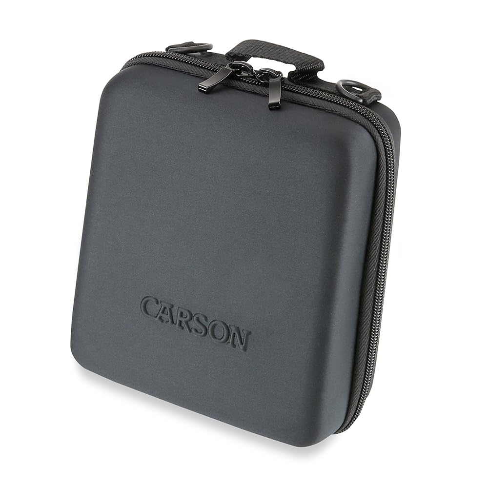 Carson RD Series accessories include lens covers and neck strap