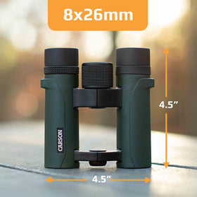 Carson RD Series green side view highlights compact form for hiking.