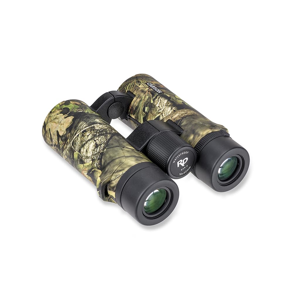 Tripod-mountable Carson binoculars for stable long-range viewing